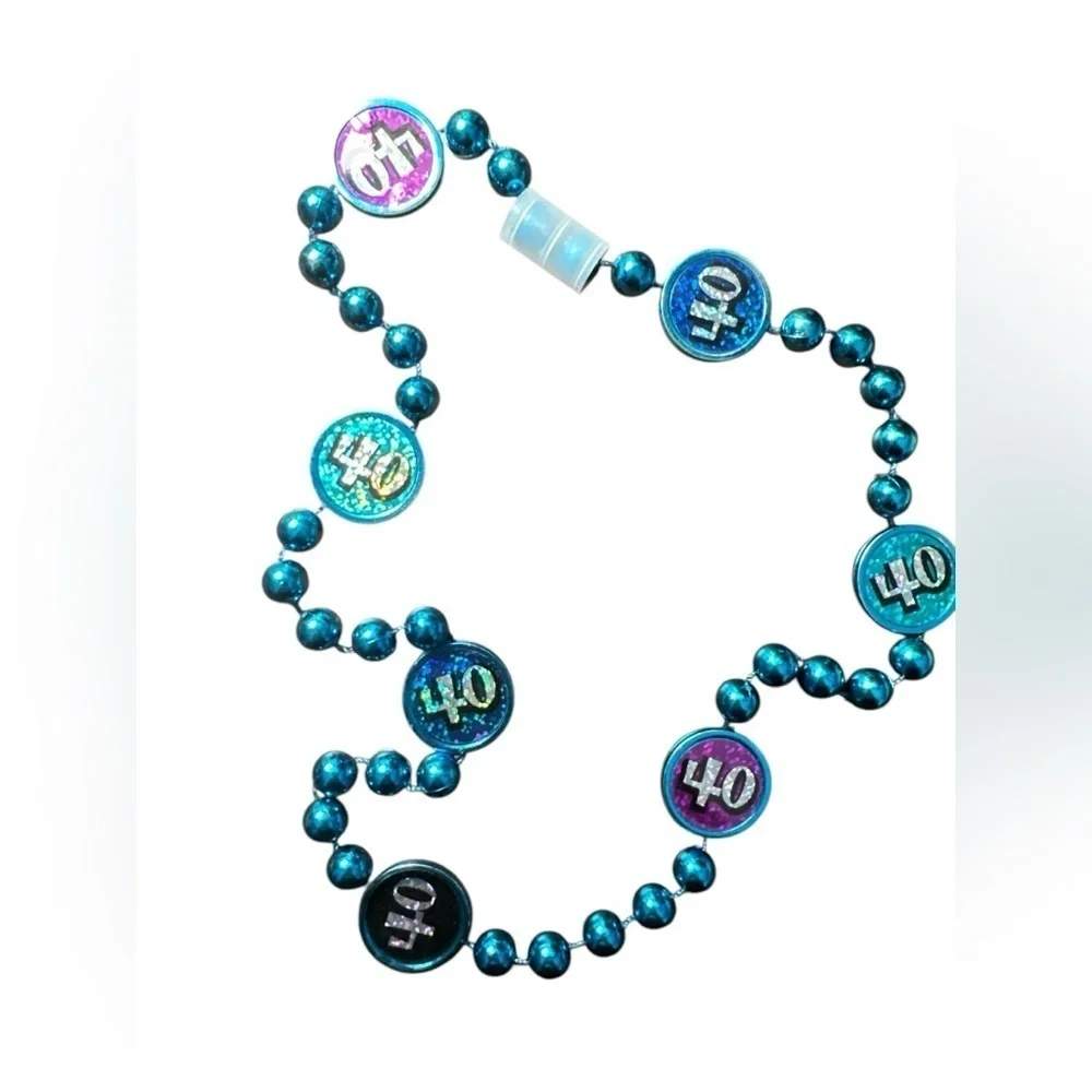 Over the Hill Makeup Brush and Beaded Necklace Set